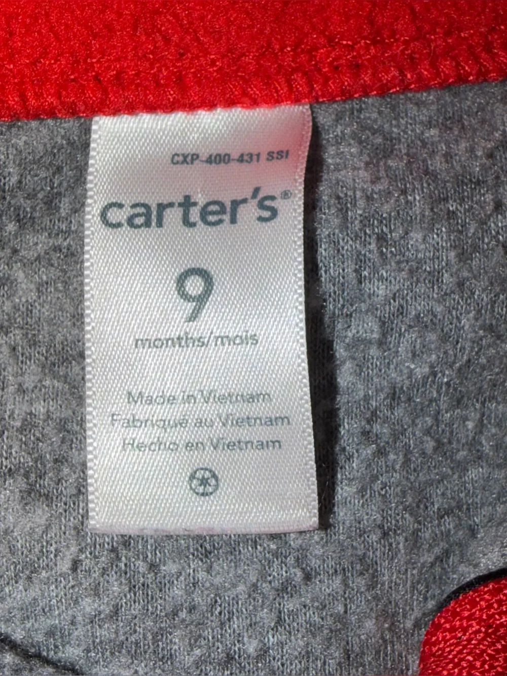 Carter's boys toddler infant size 9 months fleece sweater Pullover